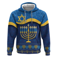 Love and Light Hanukkah Hoodie The Hanukkiah Menorah Pattern - Wonder Print Shop