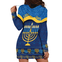 Love and Light Hanukkah Hoodie Dress The Hanukkiah Menorah Pattern - Wonder Print Shop