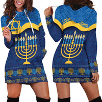 Love and Light Hanukkah Hoodie Dress The Hanukkiah Menorah Pattern - Wonder Print Shop