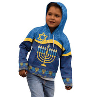 Love and Light Hanukkah Kid Hoodie The Hanukkiah Menorah Pattern - Wonder Print Shop