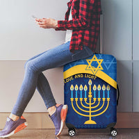 Love and Light Hanukkah Luggage Cover The Hanukkiah Menorah Pattern - Wonder Print Shop