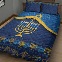 Love and Light Hanukkah Quilt Bed Set The Hanukkiah Menorah Pattern - Wonder Print Shop