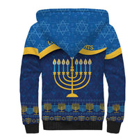 Love and Light Hanukkah Sherpa Hoodie The Hanukkiah Menorah Pattern - Wonder Print Shop