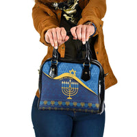 Love and Light Hanukkah Shoulder Handbag The Hanukkiah Menorah Pattern