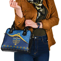 Love and Light Hanukkah Shoulder Handbag The Hanukkiah Menorah Pattern