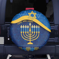 Love and Light Hanukkah Spare Tire Cover The Hanukkiah Menorah Pattern - Wonder Print Shop