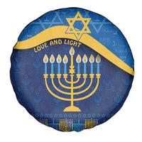 Love and Light Hanukkah Spare Tire Cover The Hanukkiah Menorah Pattern - Wonder Print Shop
