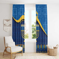 Love and Light Hanukkah Window Curtain The Hanukkiah Menorah Pattern - Wonder Print Shop