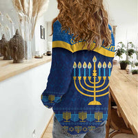 Love and Light Hanukkah Women Casual Shirt The Hanukkiah Menorah Pattern - Wonder Print Shop