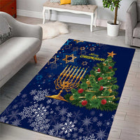 Merry Chrismukkah Area Rug Merry Christmas and Happy Hanukkah LT9 - Wonder Print Shop