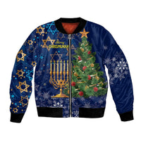 Merry Chrismukkah Bomber Jacket Merry Christmas and Happy Hanukkah LT9 - Wonder Print Shop