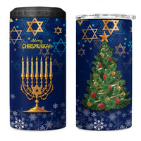 Merry Chrismukkah 4 in 1 Can Cooler Tumbler Merry Christmas and Happy Hanukkah LT9 - Wonder Print Shop
