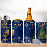 Merry Chrismukkah 4 in 1 Can Cooler Tumbler Merry Christmas and Happy Hanukkah LT9 - Wonder Print Shop