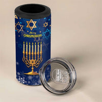 Merry Chrismukkah 4 in 1 Can Cooler Tumbler Merry Christmas and Happy Hanukkah LT9 - Wonder Print Shop