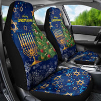 Merry Chrismukkah Car Seat Cover Merry Christmas and Happy Hanukkah LT9 - Wonder Print Shop