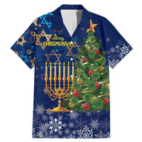 Merry Chrismukkah Family Matching Mermaid Dress and Hawaiian Shirt Merry Christmas and Happy Hanukkah LT9 - Wonder Print Shop