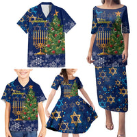 Merry Chrismukkah Family Matching Puletasi and Hawaiian Shirt Merry Christmas and Happy Hanukkah - Wonder Print Shop