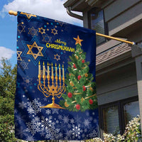 Merry Chrismukkah Garden Flag Merry Christmas and Happy Hanukkah - Wonder Print Shop