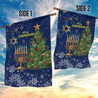 Merry Chrismukkah Garden Flag Merry Christmas and Happy Hanukkah - Wonder Print Shop