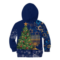 Merry Chrismukkah Kid Hoodie Merry Christmas and Happy Hanukkah - Wonder Print Shop