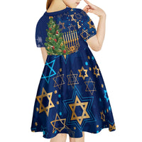 Merry Chrismukkah Kid Short Sleeve Dress Merry Christmas and Happy Hanukkah - Wonder Print Shop