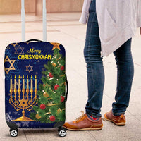 Merry Chrismukkah Luggage Cover Merry Christmas and Happy Hanukkah - Wonder Print Shop