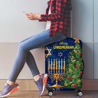 Merry Chrismukkah Luggage Cover Merry Christmas and Happy Hanukkah - Wonder Print Shop