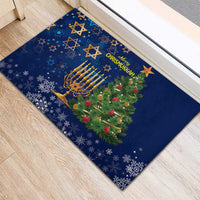 Merry Chrismukkah Rubber Doormat Merry Christmas and Happy Hanukkah - Wonder Print Shop