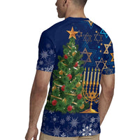 Merry Chrismukkah Rugby Jersey Merry Christmas and Happy Hanukkah - Wonder Print Shop