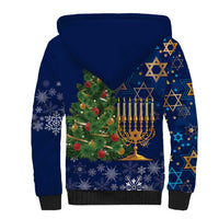 Merry Chrismukkah Sherpa Hoodie Merry Christmas and Happy Hanukkah - Wonder Print Shop