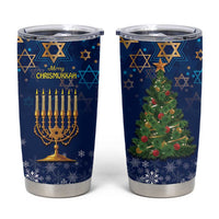 Merry Chrismukkah Tumbler Cup Merry Christmas and Happy Hanukkah - Wonder Print Shop
