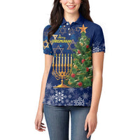 Merry Chrismukkah Women Polo Shirt Merry Christmas and Happy Hanukkah - Wonder Print Shop