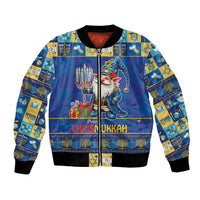 Merry Chrismukkah Bomber Jacket With Gnome Christmas Hanukkah LT9 - Wonder Print Shop