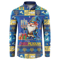 Merry Chrismukkah Button Sweatshirt With Gnome Christmas Hanukkah LT9 - Wonder Print Shop