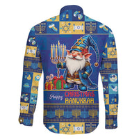 Merry Chrismukkah Family Matching Long Sleeve Bodycon Dress and Hawaiian Shirt With Gnome Christmas Hanukkah LT9 - Wonder Print Shop