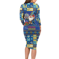 Merry Chrismukkah Family Matching Long Sleeve Bodycon Dress and Hawaiian Shirt With Gnome Christmas Hanukkah LT9 - Wonder Print Shop