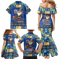 Merry Chrismukkah Family Matching Mermaid Dress and Hawaiian Shirt With Gnome Christmas Hanukkah LT9 - Wonder Print Shop