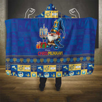 Merry Chrismukkah Hooded Blanket With Gnome Christmas Hanukkah