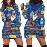 Merry Chrismukkah Hoodie Dress With Gnome Christmas Hanukkah - Wonder Print Shop
