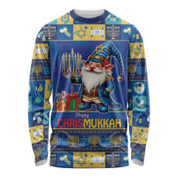 Merry Chrismukkah Long Sleeve Shirt With Gnome Christmas Hanukkah - Wonder Print Shop