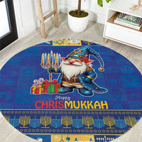 Merry Chrismukkah Round Carpet With Gnome Christmas Hanukkah