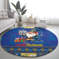 Merry Chrismukkah Round Carpet With Gnome Christmas Hanukkah