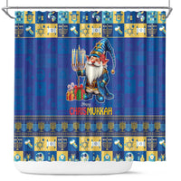 Merry Chrismukkah Shower Curtain With Gnome Christmas Hanukkah