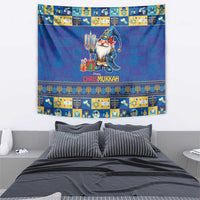 Merry Chrismukkah Tapestry With Gnome Christmas Hanukkah - Wonder Print Shop