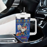 Merry Chrismukkah Tumbler With Handle With Gnome Christmas Hanukkah - Wonder Print Shop