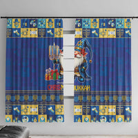 Merry Chrismukkah Window Curtain With Gnome Christmas Hanukkah - Wonder Print Shop
