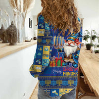 Merry Chrismukkah Women Casual Shirt With Gnome Christmas Hanukkah - Wonder Print Shop