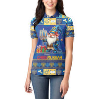 Merry Chrismukkah Women Polo Shirt With Gnome Christmas Hanukkah - Wonder Print Shop
