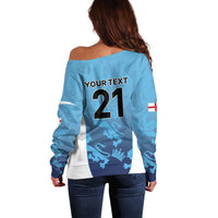 England Cricket Spirit 2026 Off Shoulder Sweater World T20 Edition - Wonder Print Shop