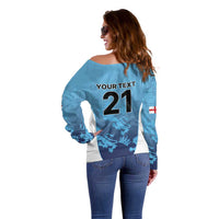 England Cricket Spirit 2026 Off Shoulder Sweater World T20 Edition - Wonder Print Shop
